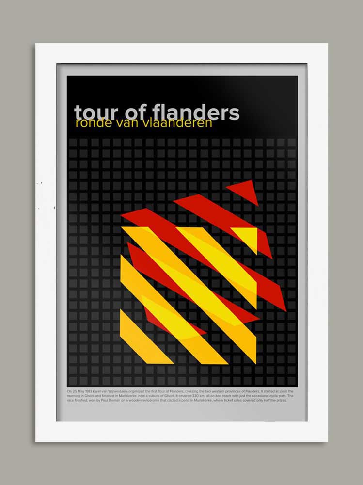 Tour of Flanders Geometric - Cycling Print
