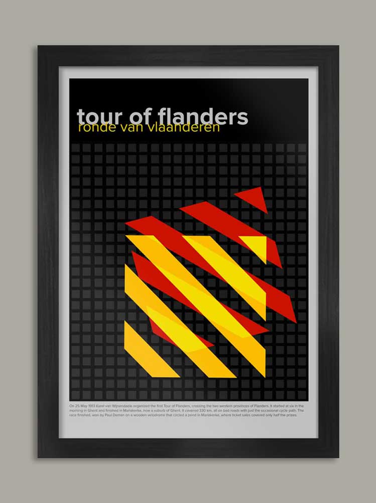 Tour of Flanders Geometric - Cycling Print