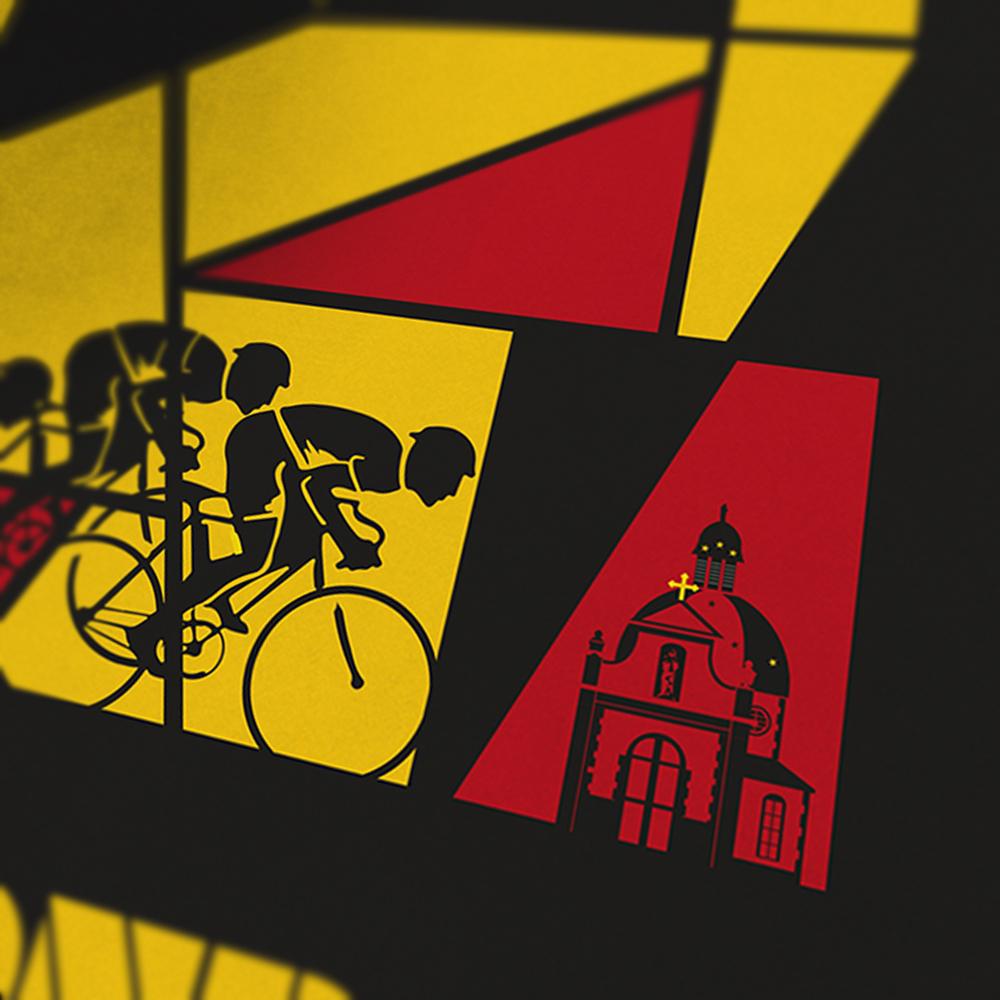 Tour of Flanders, The Monuments - Cycling Print
