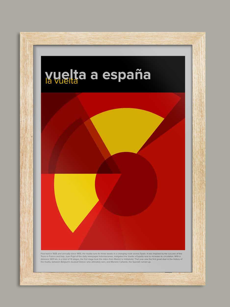 Vuelta a España Geometric - Cycling Print