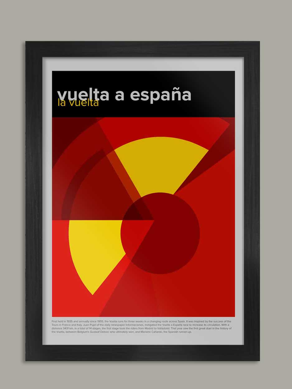 Vuelta a España Geometric - Cycling Print