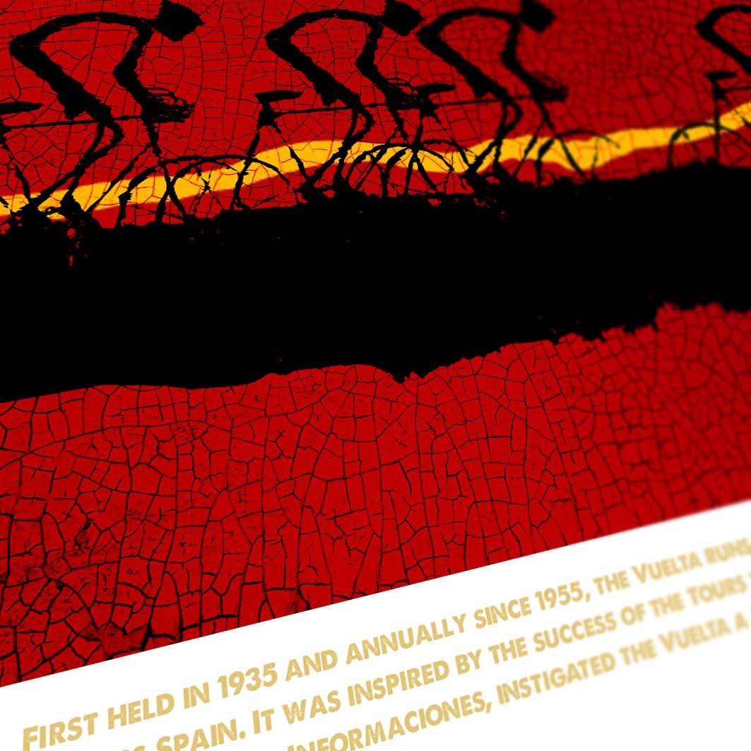 Vuelta Red - Cycling Print