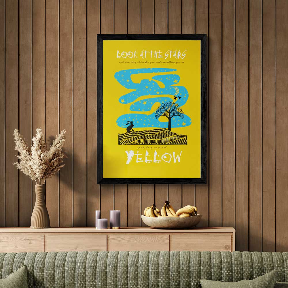 Yellow - Music Print