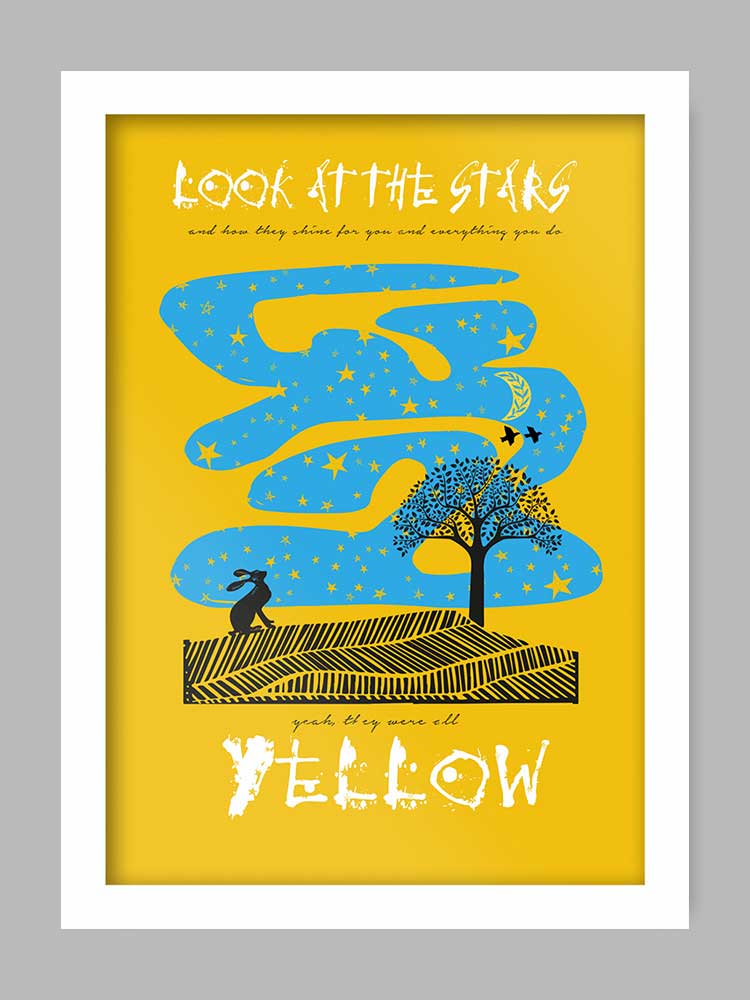 Yellow - Music Print