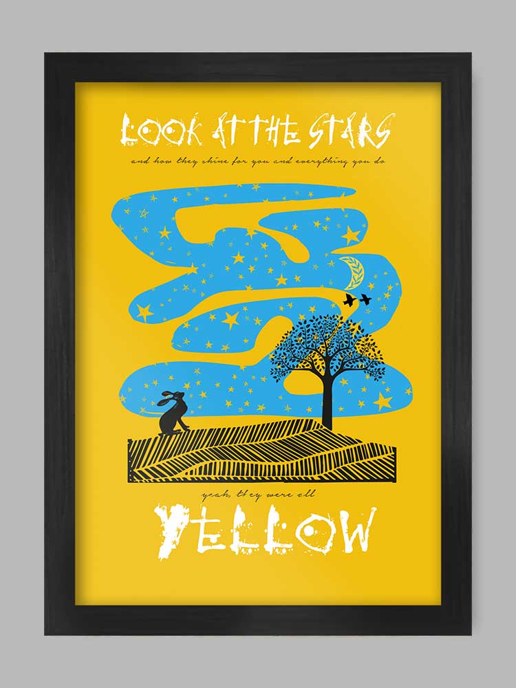 Yellow - Music Print