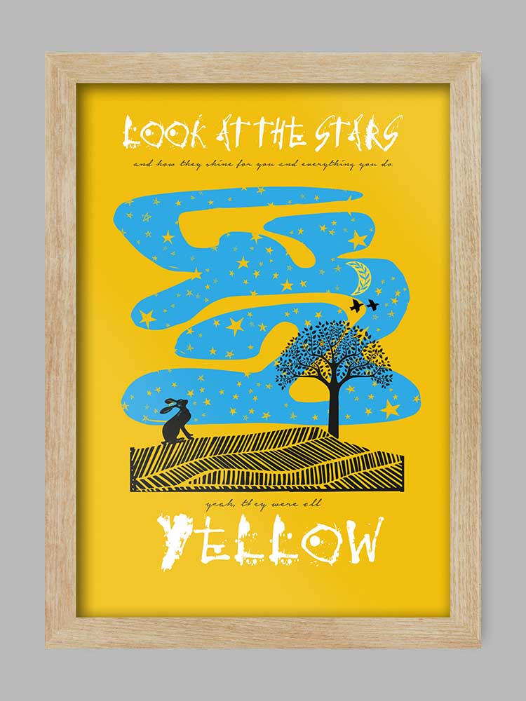 Yellow - Music Print