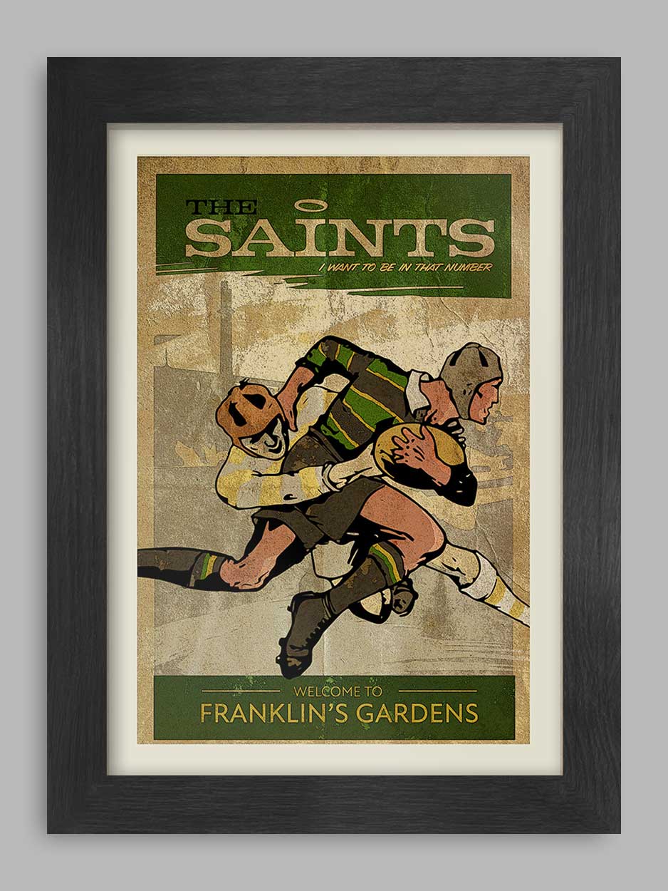 A4 Northampton saints poster