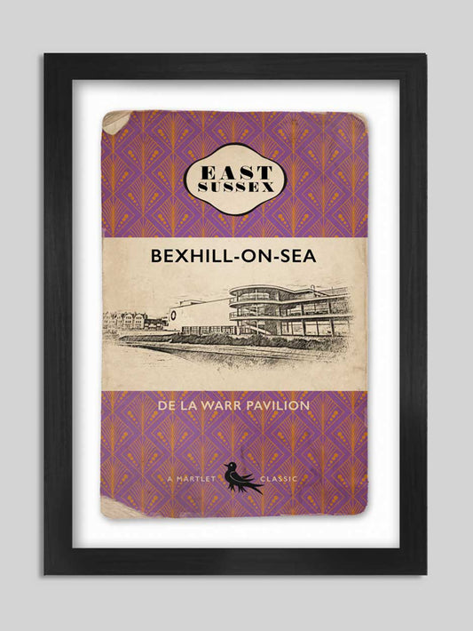 Sussex - Bexhill on Sea Vintage Book Cover Poster Print