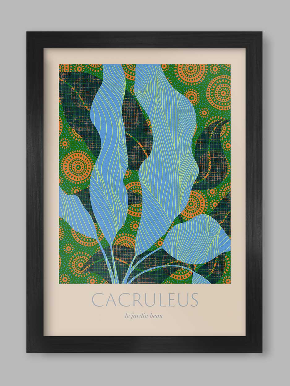 Cacruleus - Botanical Print. Gardening poster, horticultural print