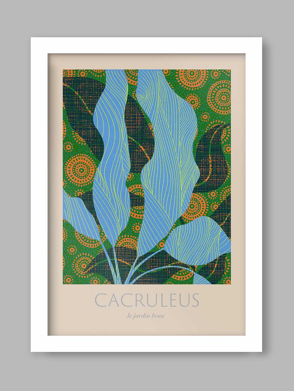 Cacruleus - Botanical Print. Gardening poster, horticultural print