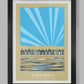 Cromer poster with beach huts