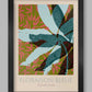 Floraison Bleue Botanical poster print. Floral design