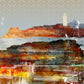Godrevy point Cornwall coastal abstract print.