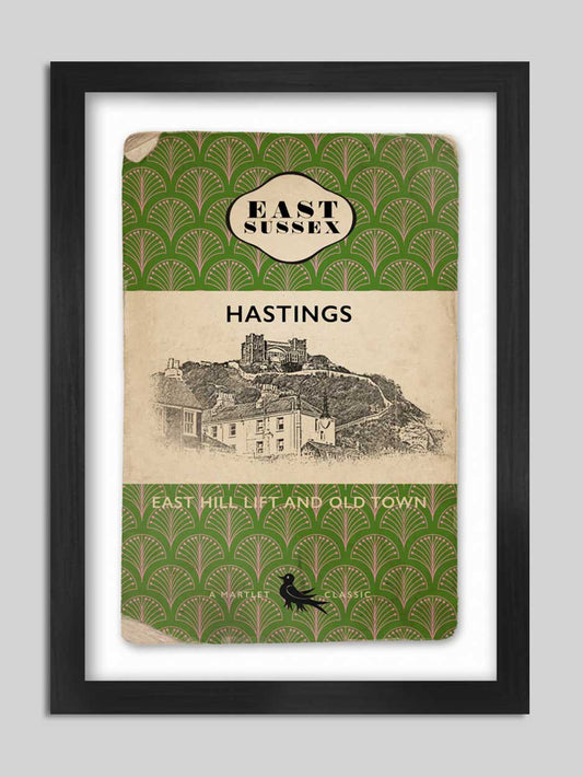Sussex - Hastings Vintage Book Cover Poster Print