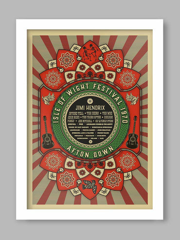 1970 isle of wight festival poster. Re-imagining of the famous 1970 event