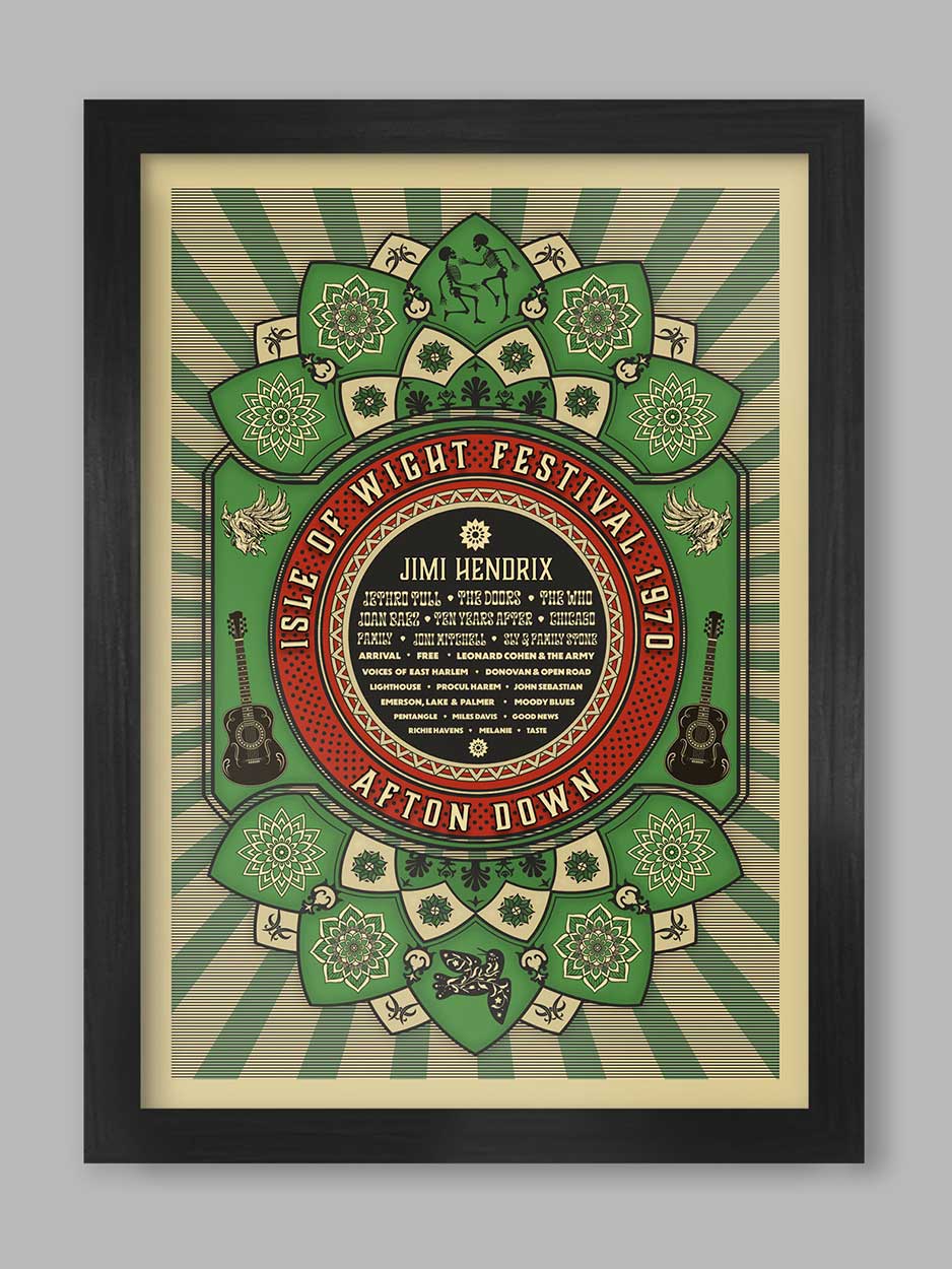 1970 isle of wight festival poster re-creation