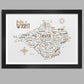 Map of The Isle of Wight - Poster print