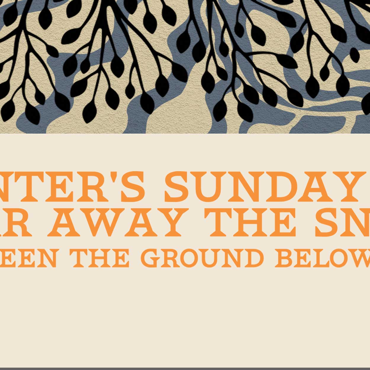 Winter poster print. January Hymn by The Decemberists