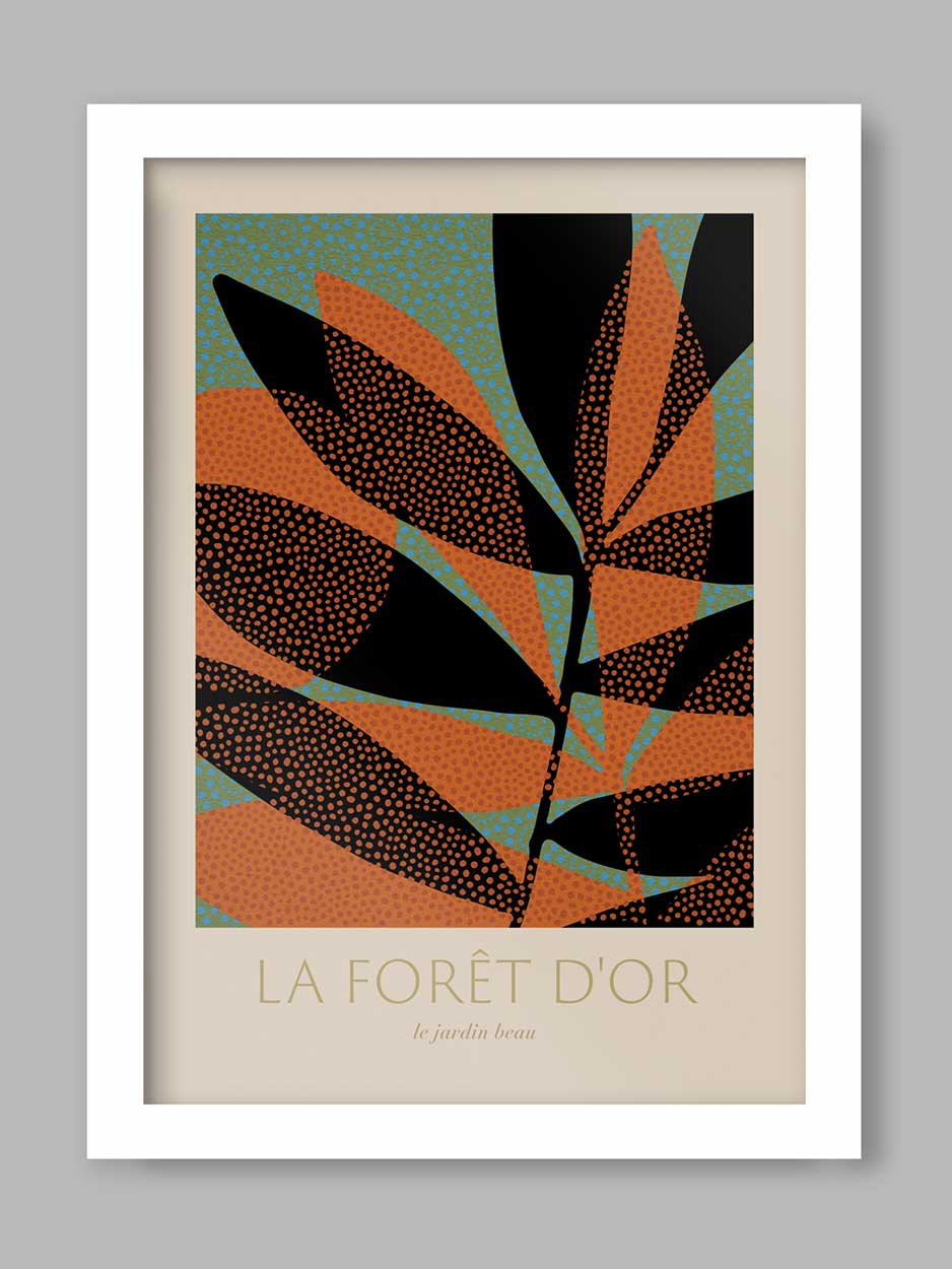 Foret D'Or - Botanical Print. Gardens poster. Horticultural print