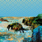Cornwall poster. Land's End Coastal Abstract Poster print