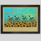 Tour de France Sunflowers Cycling Poster Print