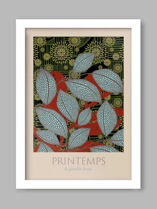 Printemps Botanical poster print. Floral design, gardening print