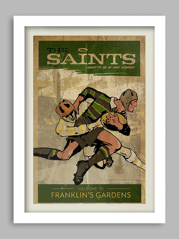 Northampton Saints Rugby Poster Print