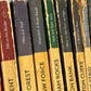 Yorkshire, famous landmarks poster print. Book stack. Penguin books style