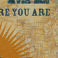 Detail of Ain't No Mountain High enough, mountaineering and music themed poster.