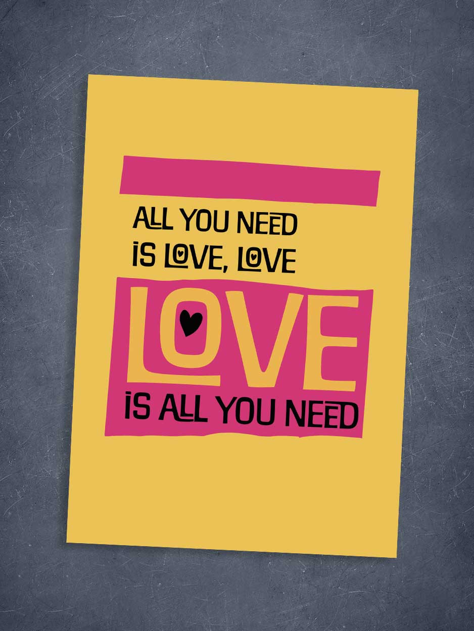 All you need is love card