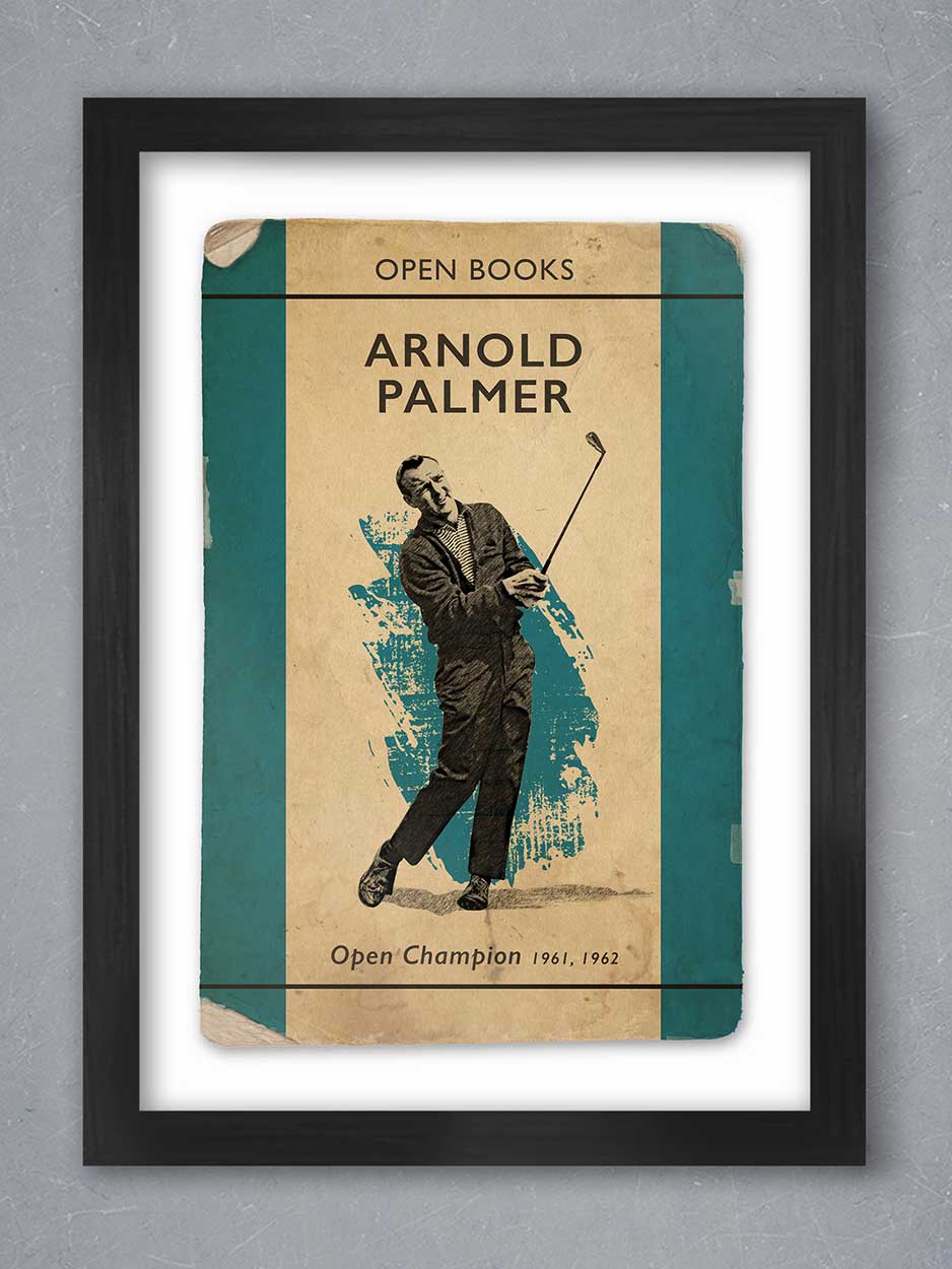Arnold Palmer golf retro style poster print