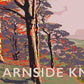 Arnside Knott Retro Style Poster Print featuring Morecambe Bay