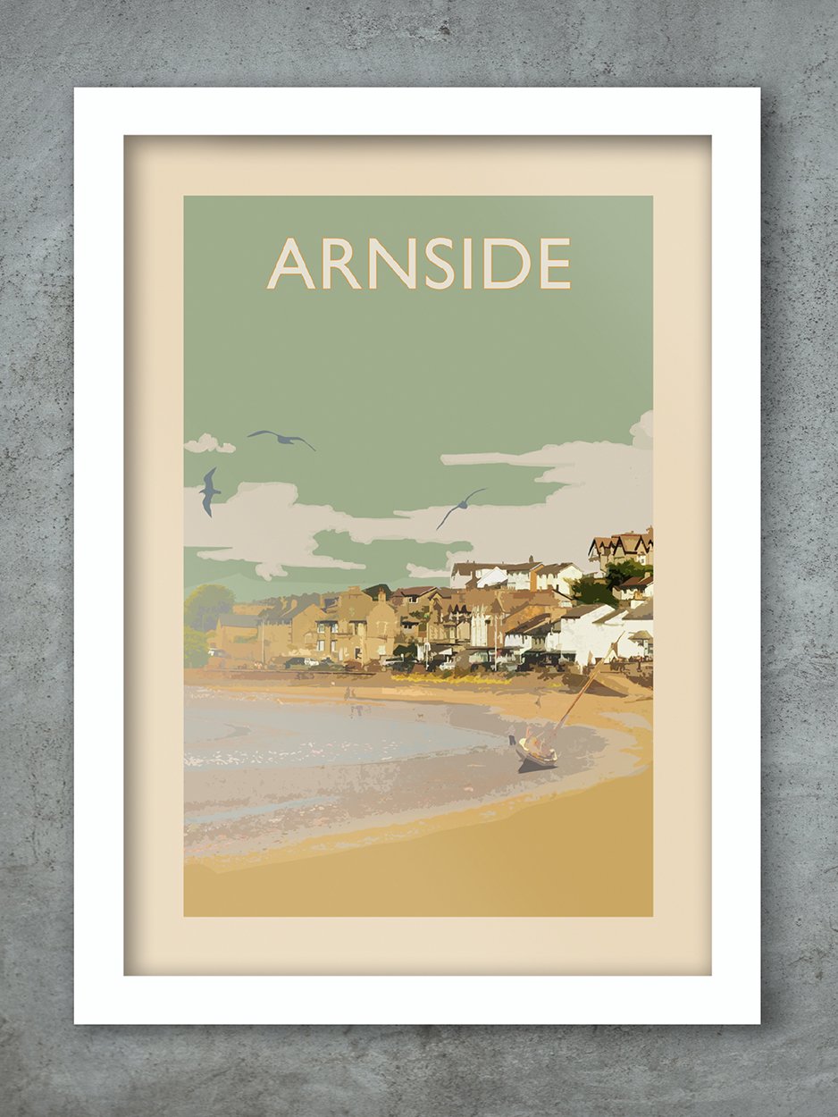Arnside - Retro railway styled print