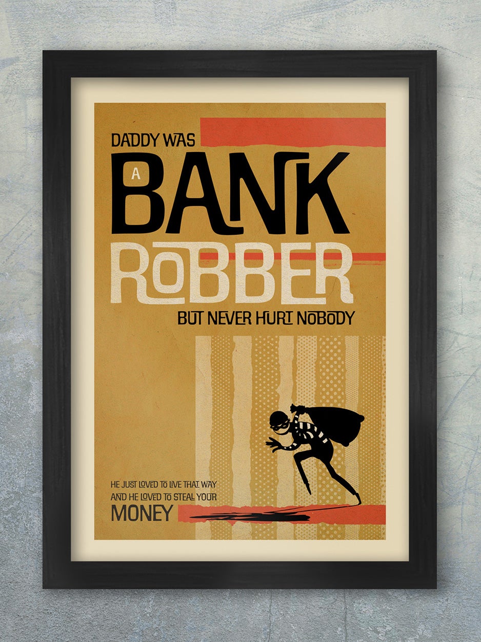The Clash Bankrobber quote poster