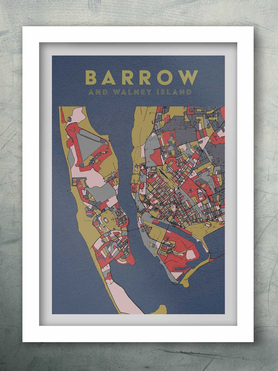 barrow street map style print
