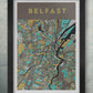 Belfast street map poster