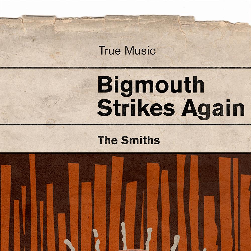 Bigmouth Strikes Again - Smiths Book Jacket Music Print. Inspired by the old retro Penguin book covers