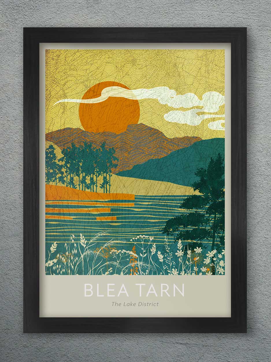 Blea tarn Langdale poster print