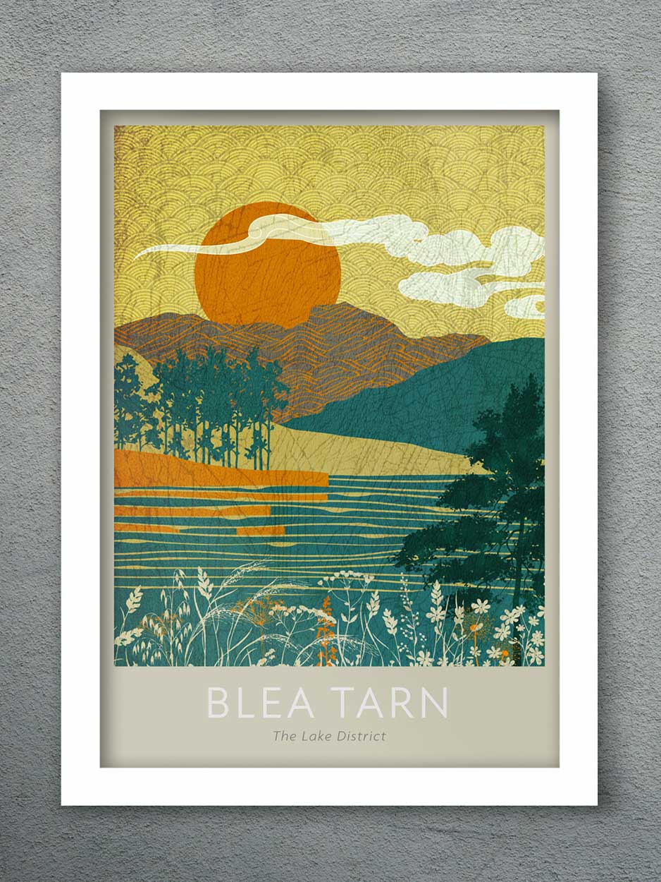 Blea tarn lake District poster print