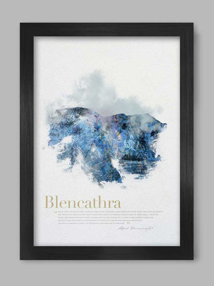 Blencathra lake District poster print