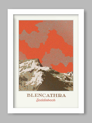 Blencathra Saddleback Lake District Poster Print incorporating Sharp Edge