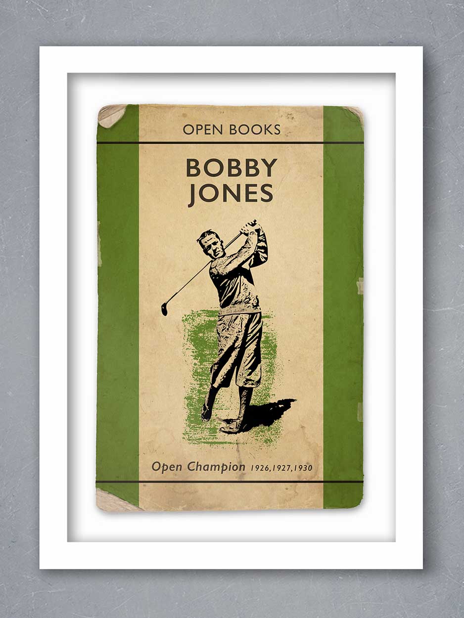 Booby Jones Golf Print - retro style book cover theme