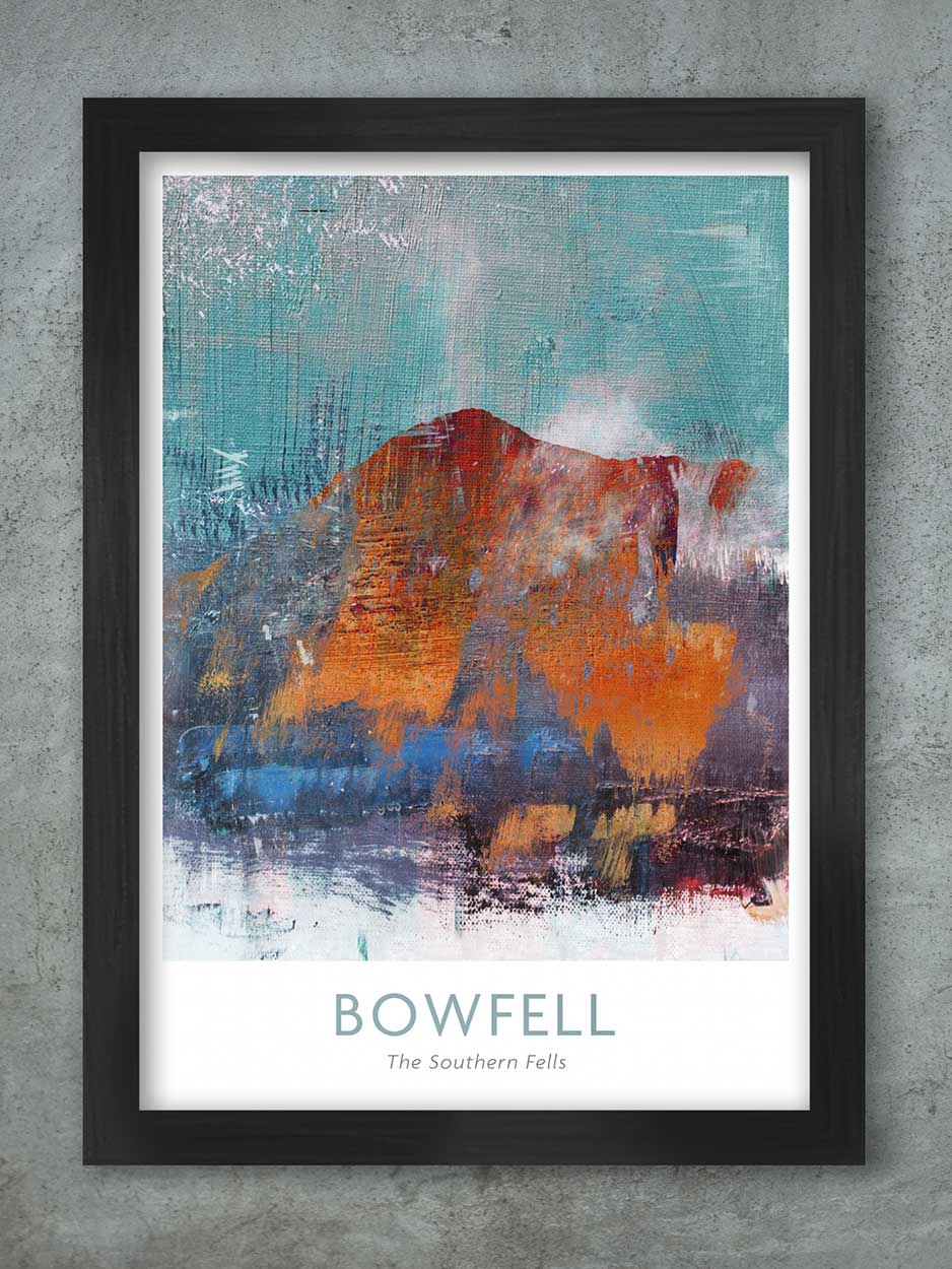 Bowfell Lake District poster