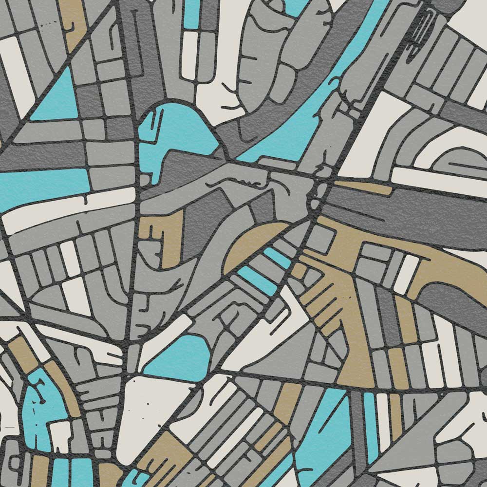 Brighton street map print