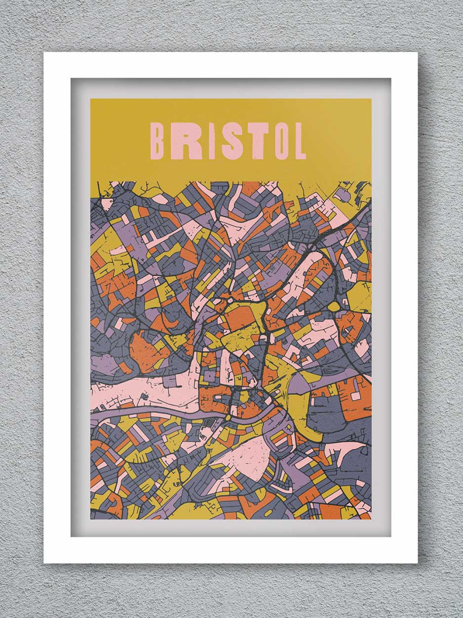 Bristol map poster