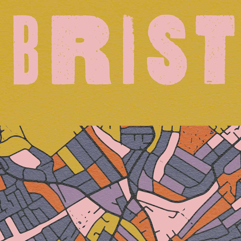 Bristol street map print