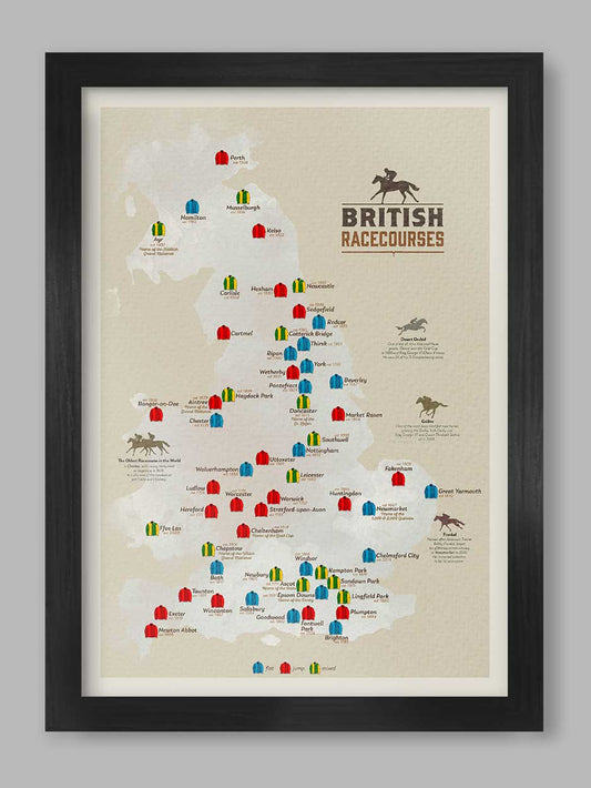 British Racecourses - Horse Racing Poster Print Posters The Northern Line 