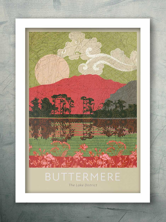Buttermere lake view poster print