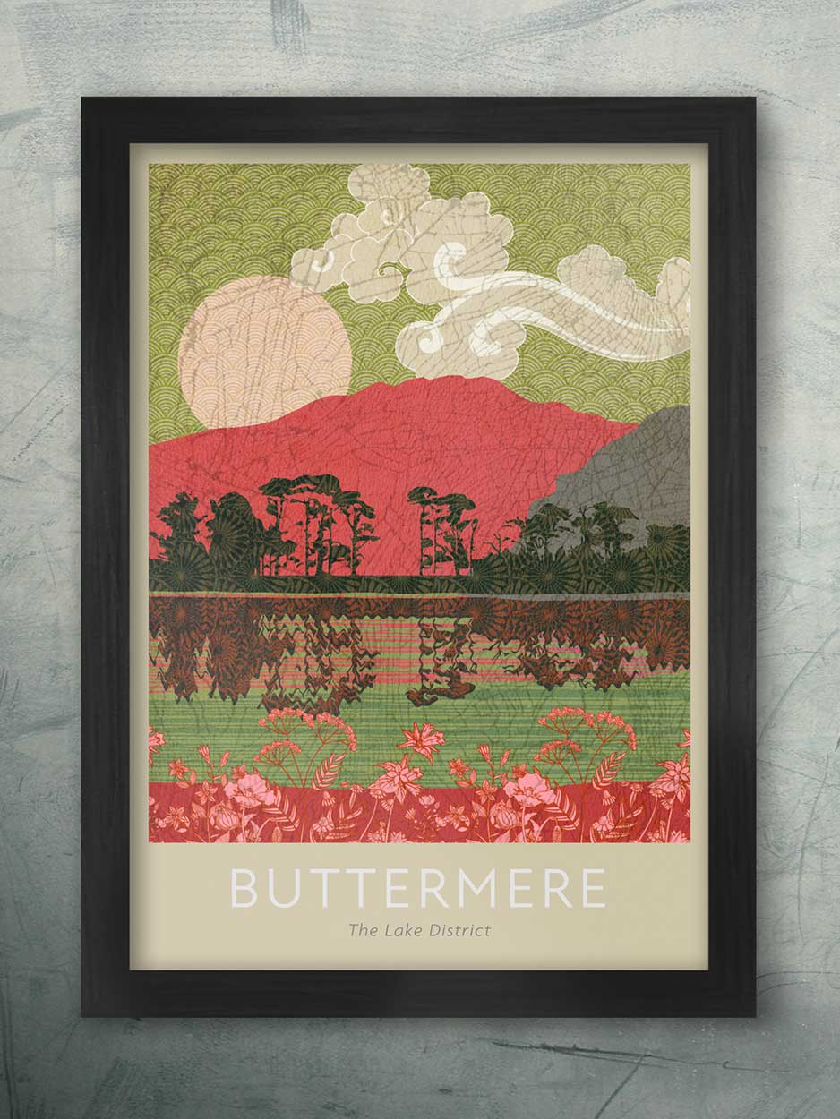 Buttermere lake district poster print