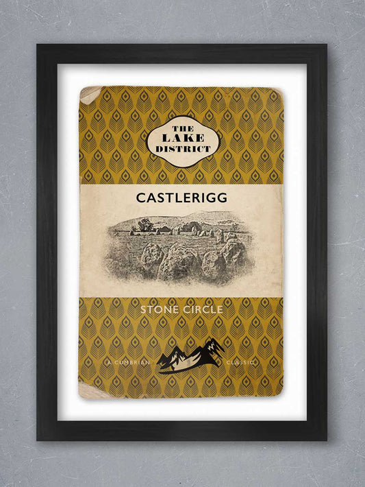 castlerigg stone circles poster vintage style book jacket theme